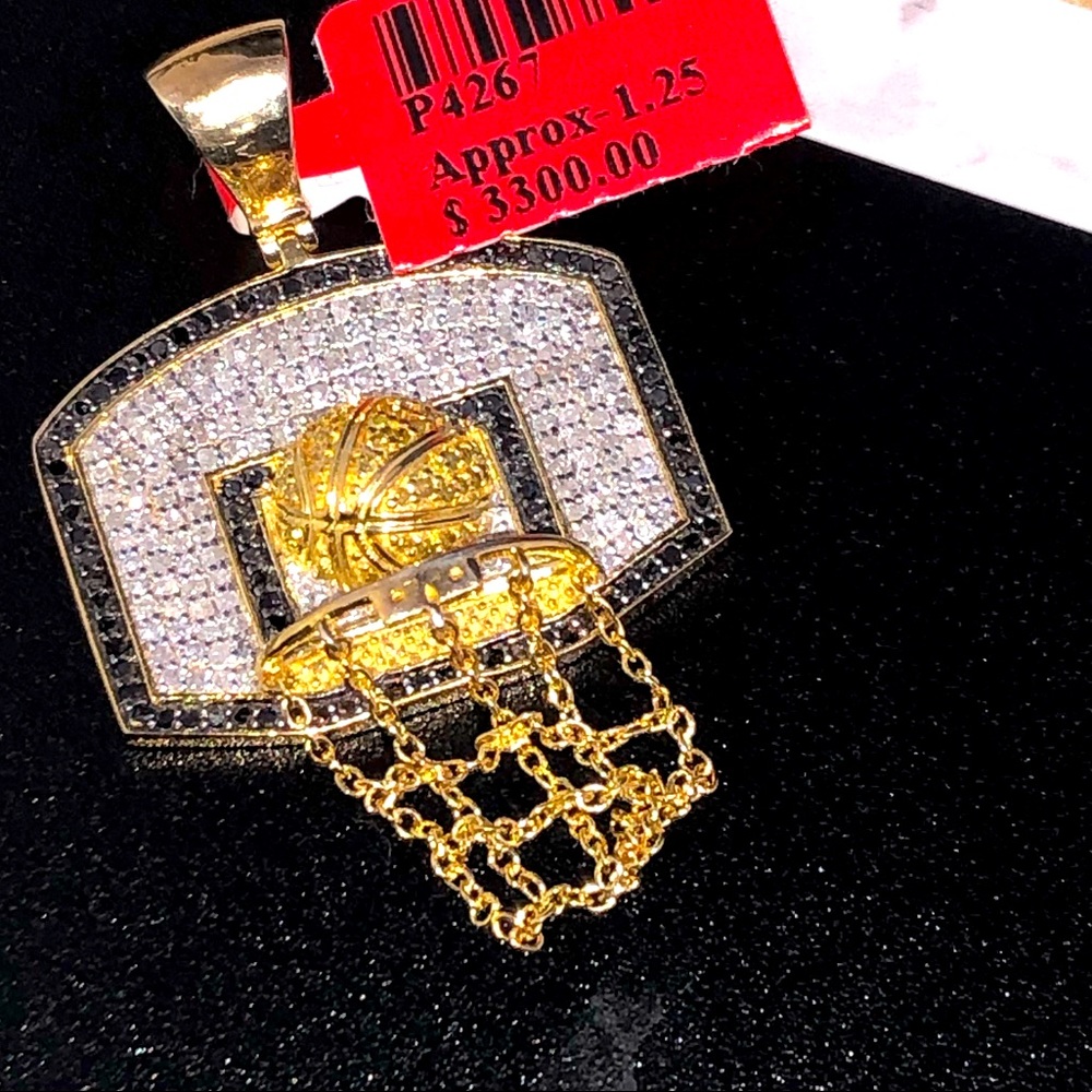 Real Diamond custom basketball pendant not CZ WOW!